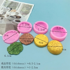 Khuôn Silicon - Bánh Hamburger set 4