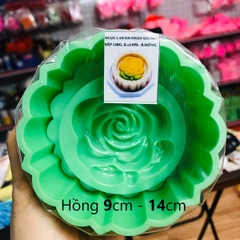Khuôn Ấn Xôi - Tròn Khía NL - 9cm - Hoa Hồng