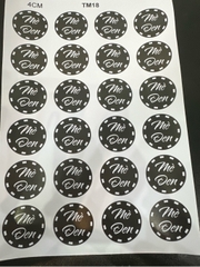 Decal Chủ Đề Trung Thu - Tem Nhân Bánh