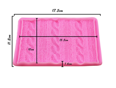 Khuôn Silicon - Viền Mảng Họa Tiết - Đan Len 15.5x10cm