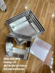 Khuôn Nhôm - Cao 8cm - Vuông - Đế Rời