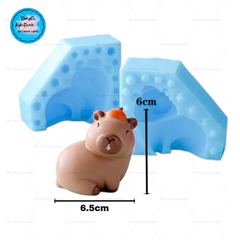 Khuôn Silicon - Động Vật - Capybara 2 Mảnh Quay Đầu