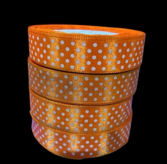 Ruy Băng Trang Trí - Thường - 2cm- cam chấm bi 15k