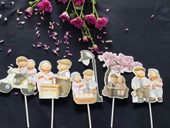Set Cắm Ông Bà Lão Phụ Kiện Trang Trí Bánh