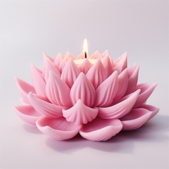 Khuôn Silicon - Hoa Sen Thái Nở - Trụ Cánh Nở 9cm Khuôn Trắng