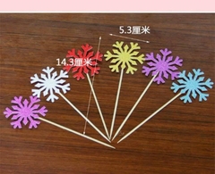 Cắm Tuyết Cánh Tuyết Phụ Kiện Trang Trí Bánh xanh