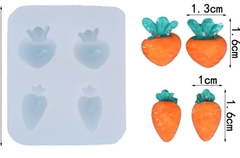 Khuôn Silicon - Rau Củ - Cà Rốt 4c - 4.4X3.7cm