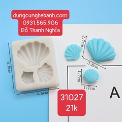 Khuôn Silicon - Biển - Sò - 1.7-3.8cm - 3c