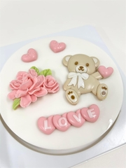 Khuôn Silicon - Hộp Quà Gấu Tim Love - set 4