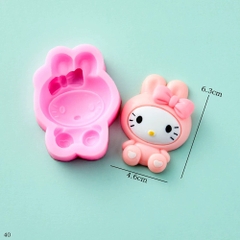Khuôn Silicon - Mèo Kitty - Mẫu 6