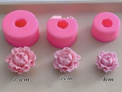 Khuôn Silicon - Hoa Mẫu Đơn Set 3 Hoa Nở Xòe - SMD