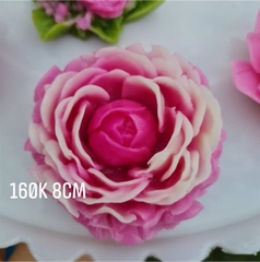 Khuôn Silicon - Hoa Hồng Lai - Mẫu Đơn - 9cm