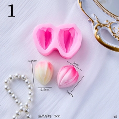 Khuôn Silicon - Hoa Bay Cánh Rũ - Set 4 Hoa