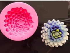 Khuôn Silicon - Hoa Cúc Thược Dược - Cánh Thẳng - 8.3cm