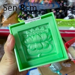Khuôn Ấn Xôi - Vuông NL - 8cm - Hoa Sen