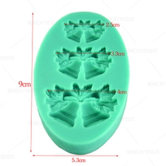 Khuôn Silicon - Noel - Cái Chuông Nơ TH 3c