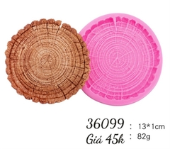 Khuôn Silicon - Viền Mảng Tròn - Vân Gỗ 13cm