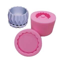 Khuôn Silicon - Chậu Cây - Đa Giác 9.5cm