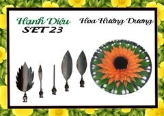 Kim 3D Inox - Bộ 5 - Mẫu 23 Hoa Hướng Dương