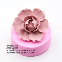 Khuôn Silicon - Hoa Mẫu Đơn - 9.5cm - Đại Đóa