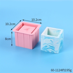 Khuôn Silicon - Chậu Cây - Vuông 8cm