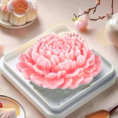 Khuôn Silicon - Hoa Mẫu Đơn Xoè - 8cm