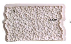 Khuôn Silicon - Viền Mảng Họa Tiết - Hạt Sỏi Vảy 18x11cm