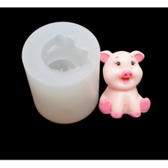 Khuôn Silicon - Động Vật - Heo Ngồi Cười