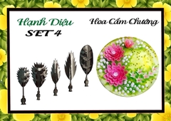 Kim 3D Inox - Bộ 5 - Mẫu 04 Hoa Cẩm Chướng