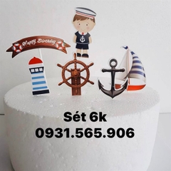 Set Cắm Thủy Thủ Phụ Kiện Trang Trí Bánh