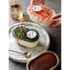 Hộp Nhựa - Oval Chữ Nhật - Tiramisu 400ml