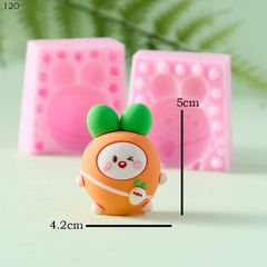 Khuôn Silicon - Rau Củ - Cà Rốt 2 Mảnh 5cm