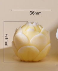 Khuôn Silicon - Hoa Sen Nụ - Búp Sen Cao 6.5cm Khuôn Trắng