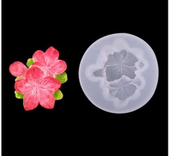 Khuôn Silicon - Hoa Mai Đào - 5.8cm - Chùm Kèm Lá