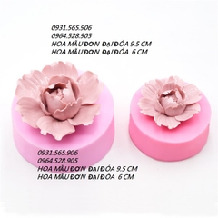 Khuôn Silicon - Hoa Mẫu Đơn - 9.5cm - Đại Đóa