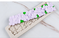 Khuôn Silicon - Viền Chuỗi Họa Tiết - Cẩm Tú Cầu 15x3cm