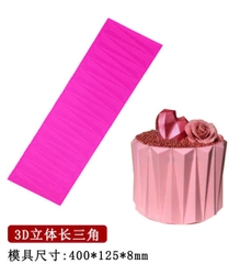 Khuôn Silicon - Viền Mảng 2D - Vuông Tam Giác Sọc 39cm