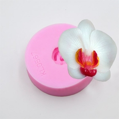 Khuôn Silicon - Hoa Lan Nằm - 5.7cm - HỒNG