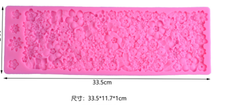Khuôn Silicon - Viền Mảng Họa Tiết - Hoa Mai 33.5x11cm