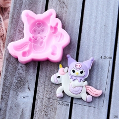 Khuôn Silicon -  Kuromi Cưỡi Ngựa