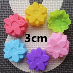 [10 cup] Khuôn Silicon - Cup Set 3cm - M05 - Cúc 2 Tầng 10 Cánh