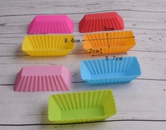 [10 cup] Khuôn Silicon - Cup Set 7cm - M12 - Chữ Nhật 5x8.5cm