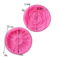Khuôn Silicon - Hoa Hồng Dẹp Họa Mi - 5cm