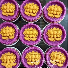 Khuôn Ấn Xôi - Tròn Khía NL - 14cm - Hoa Sen