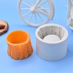 Khuôn Silicon - Chậu Cây - Vỏ Gỗ 5.7cm Cao 8cm