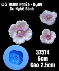 Khuôn Silicon - Hoa Cúc Dẹp 4 Cánh - 6cm