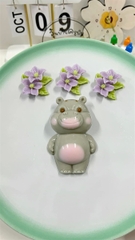 Khuôn Silicon - Động Vật - Gấu To 9cm Vui Vẻ
