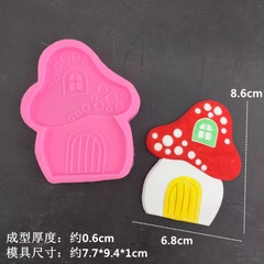 Khuôn Silicon - Rau Củ - Nấm - Ngôi Nhà 8.6cm