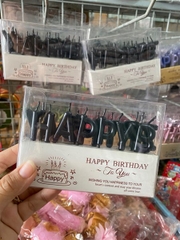 Nến Nhũ Happy Birthday - ĐEN