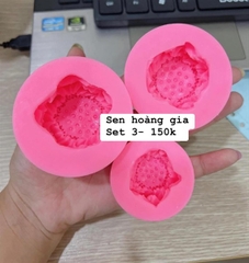 Khuôn Silicon - Hoa Sen - Bộ 3 - Hoàng Cung